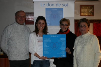 Inauguration de la toile à l’école de chant de Maggy Villette