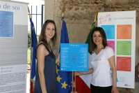 Remise de la toile en italien  à l’association du don de sang de Pontremoli